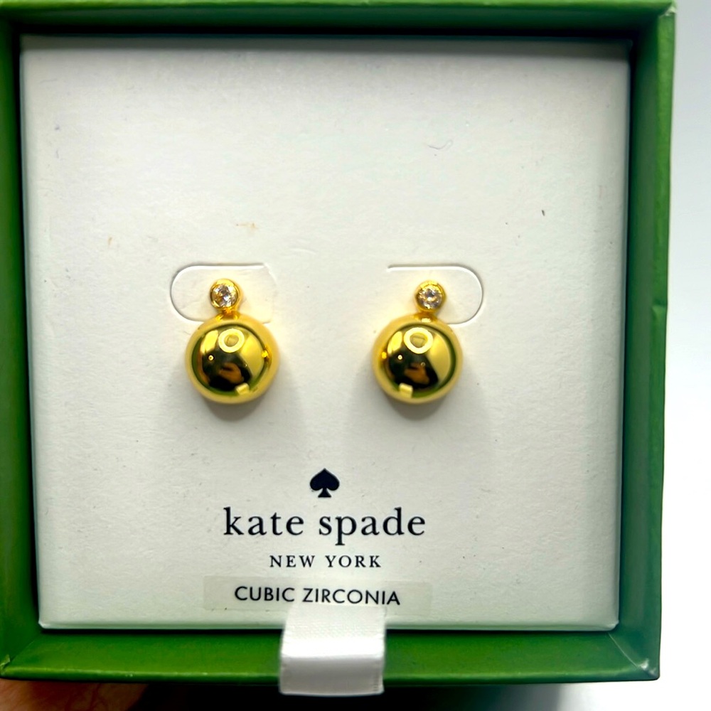 Kate Spade earrings cubic zirconia NWT
